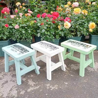 外贸出口爆款别墅庭院装饰花架花园杂货MOUVEMENT木头花凳