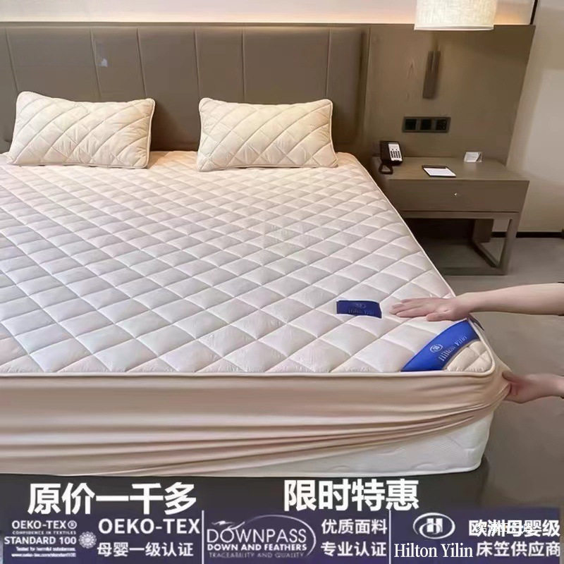 新款类母婴级纯棉床笠套单件夹棉床罩防滑防尘席梦思床垫保护罩