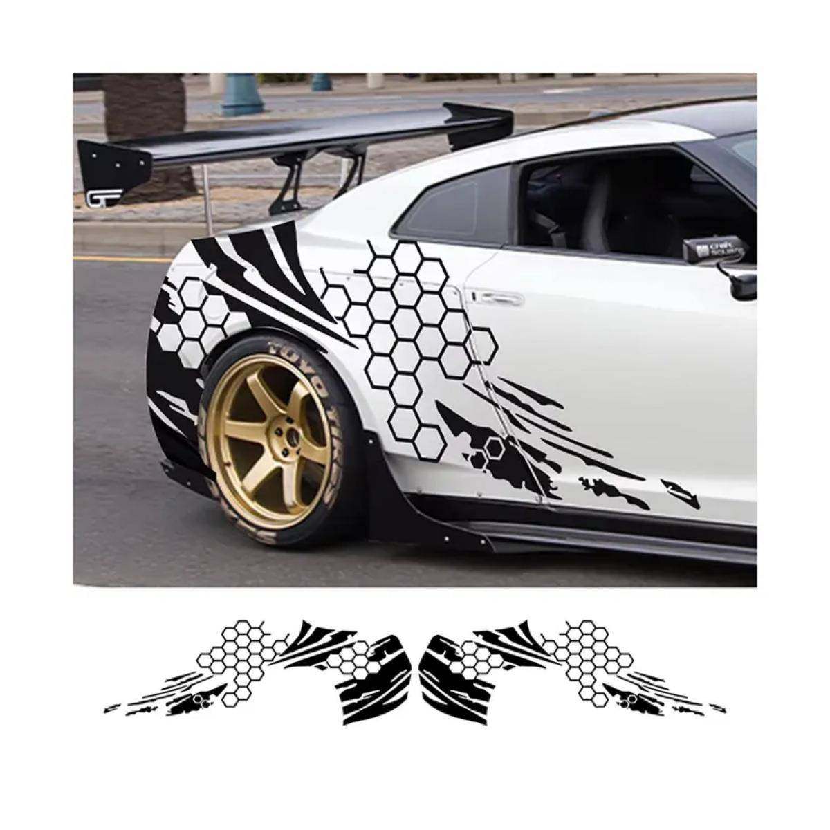 蜂窝图案汽车贴纸个性创意腰线贴画改装车身贴通用款车尾装饰贴花,农用物资,其他肥料,淘宝优惠券,粉丝福利购,淘宝优惠卷