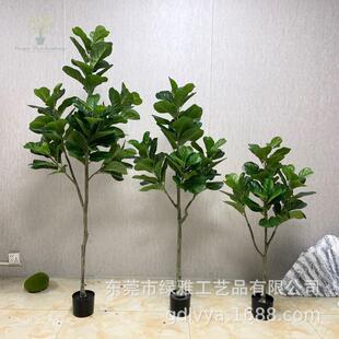 仿真琴叶榕北欧风大型人造假植物室内家居网红店装饰仿真绿植盆栽