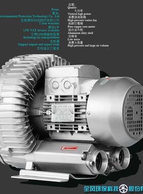 高压漩涡泵RB-71D-11.6KW380v318m³/H150mbar高压漩涡风机