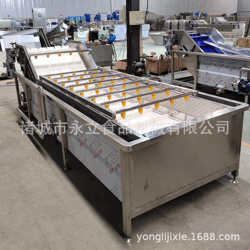 水果蔬菜全自动气泡请洗设备龙虾尾口味虾速冻挂冰复冻循环流水线