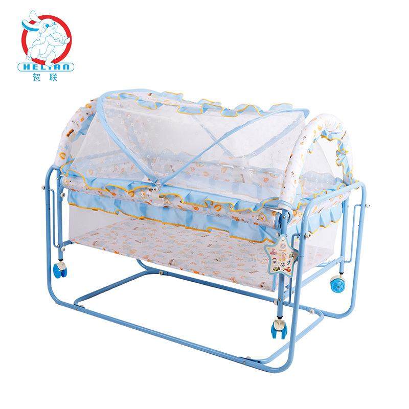 BABYBED2560宝利美贺联可摇童床万向轮带刹车婴儿童床宝宝摇床