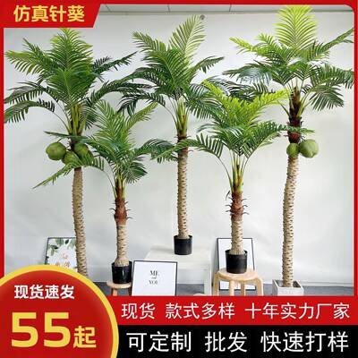 仿真椰子树盆栽假椰树热带植物室内装饰设计造景树仿真棕榈树盆栽