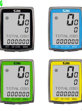 SD-579SUNDING顺东自行车码表无线里程表背光计时器英文装备