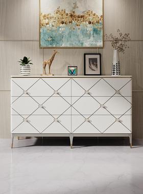 美式轻奢风斗柜入户门厅玄关柜Bangor实木高档斗橱收纳边柜抽屉柜