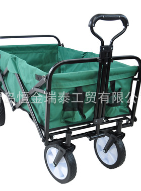 外贸户外折叠车拉杆车四轮小推车购物手推车便携野营车推拉工具车