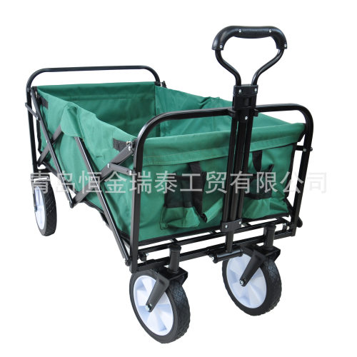 外贸户外折叠车拉杆车四轮小推车购物手推车便携野营车推拉工具车