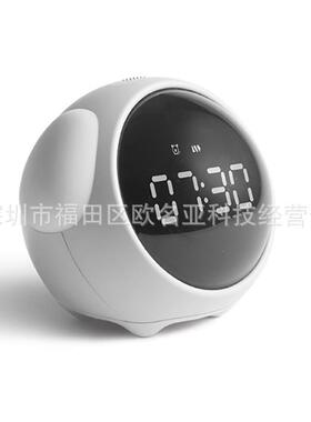 HBK表情像素床头小夜灯闹钟多功能电子闹铃学生用智能儿童时钟