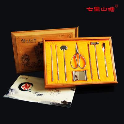 自用赠人佳品吃蟹工具304不锈钢竹节款蟹八件七里山塘品螃蟹工具