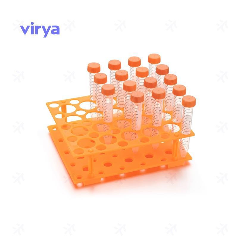 Virya离心管3135021 15ml和50ml锥形离心管架,可拆卸,库金橙