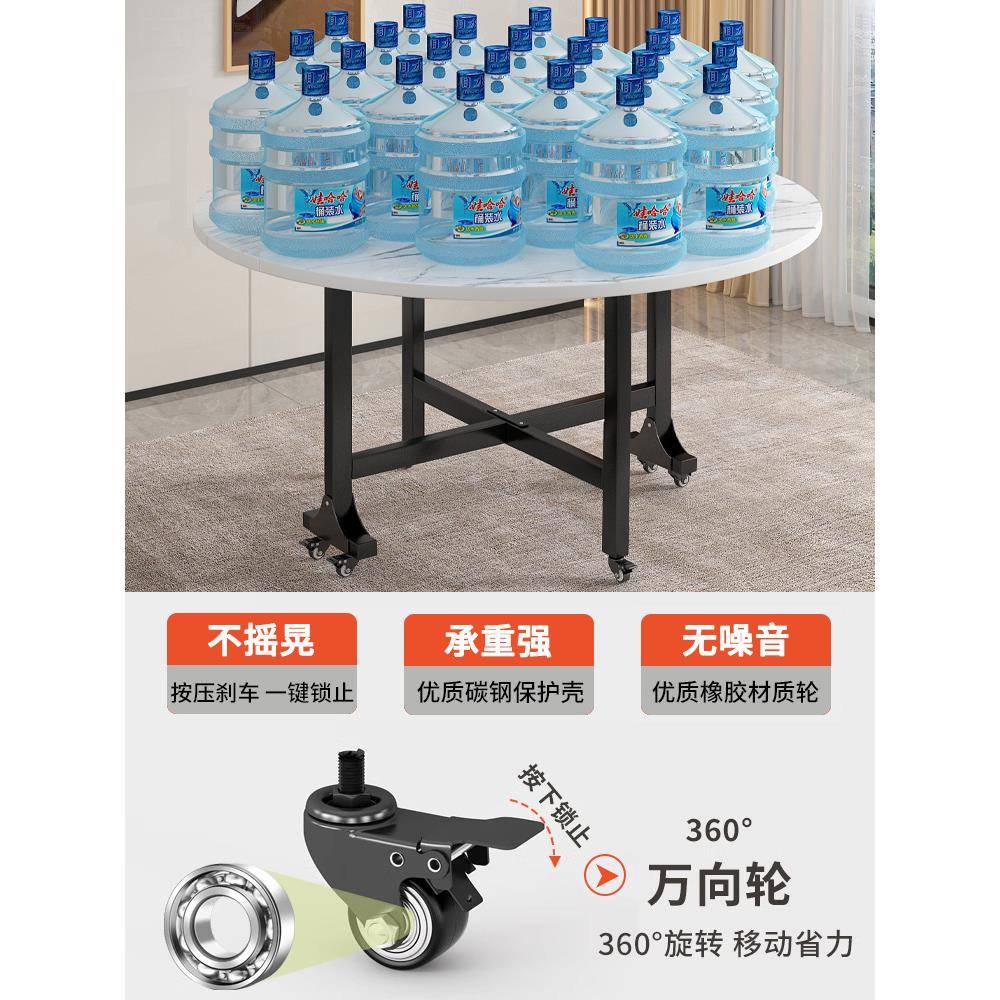 折叠桌家用餐UGC小户型饭可折叠吃饭桌子出租房多功能移圆桌简约