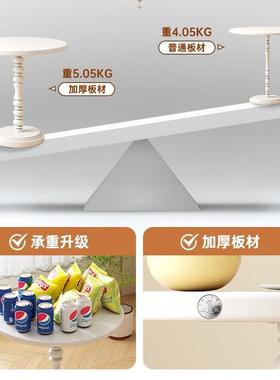 奶油风客厅新款沙发闲小茶几创意简约家用阳台休铁艺JQM小几圆边