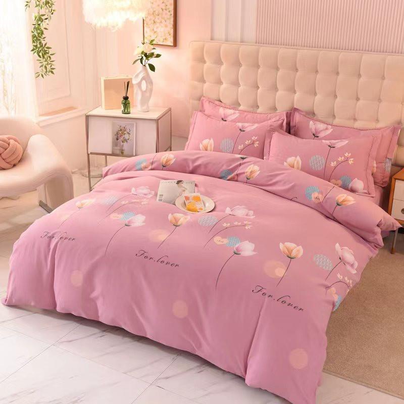 件套棉被套全四磨毛斜纹布料四纯季床加品三件套厚印花床单MTW式