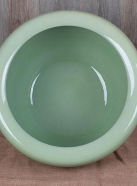 陶鱼仿KWW古开片缸裂纹釉绿色金缸鱼风水缸字画瓷卷轴缸家居装饰