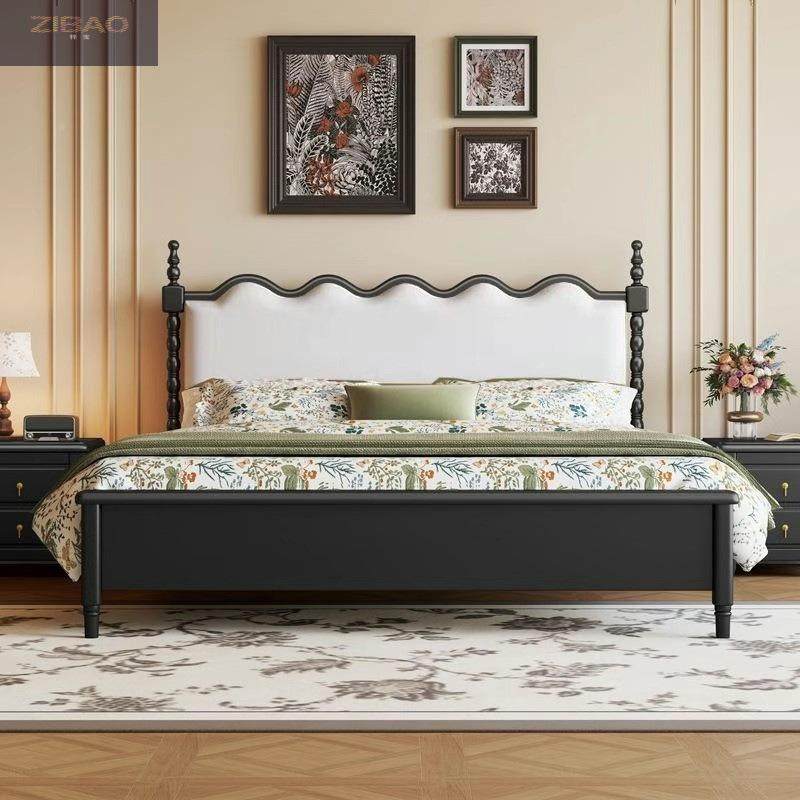 梓宝式复古风法实木床新款软包床1.人8米双床园PNG风黑色主卧1.田,鲜花速递/花卉仿真/绿植园艺,其它园艺用品,淘宝优惠券,粉丝福利购,淘宝优惠卷