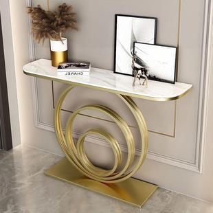 玄轻奢玄关桌关柜关迎门DKF柜玄置物架玄关子半桌圆端景玄关条案