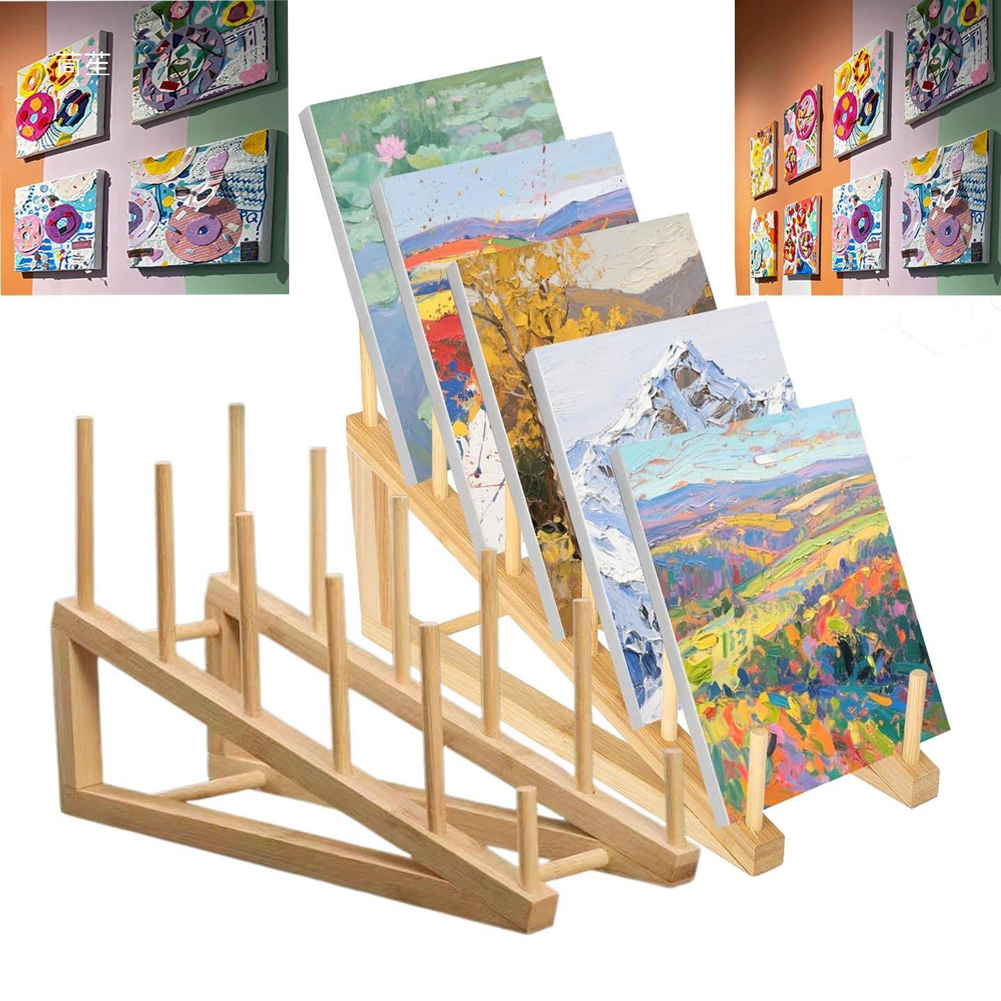 DXD幼陈儿园绘画室油画板物艺术板收纳整理放展示存放列摆架相框