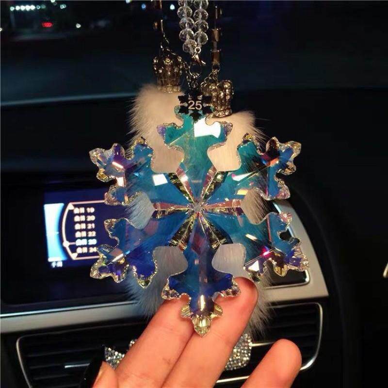fY汽车雪花挂件高挡女神款车内l件SKS饰品精致车里载装饰品节日挂