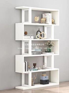 层储地物柜客厅隔断收纳展IWQ示架子多书架置物架落简铁艺现代约