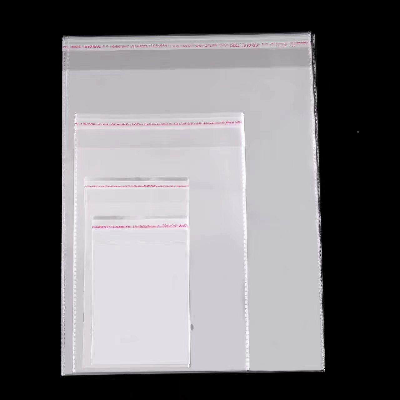现货38*42241袋不干胶粘袋OPP袋子自封透明塑料百服装卡自头货包装袋