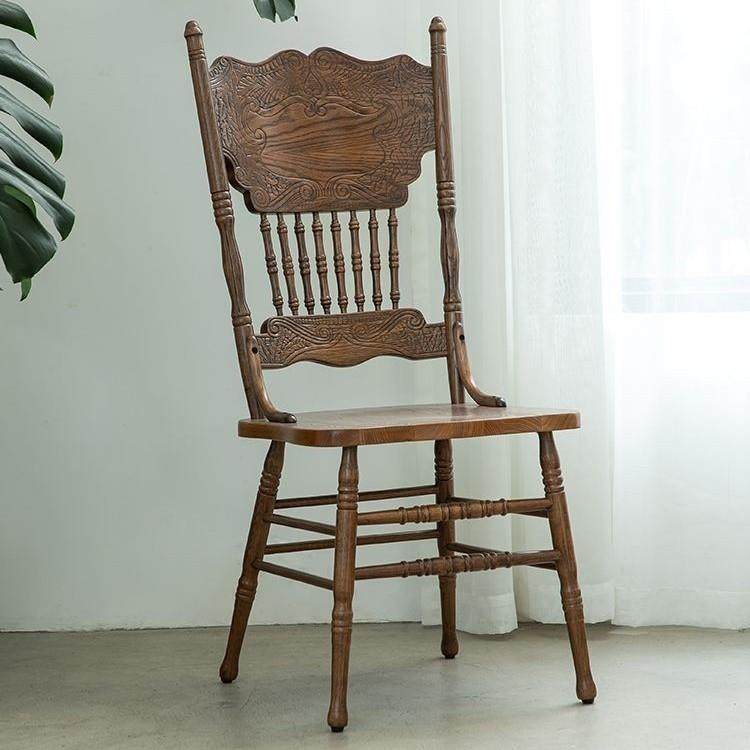 美式实木温莎椅复古婚礼田园客厅法式庭院休闲摄影花店设计师椅