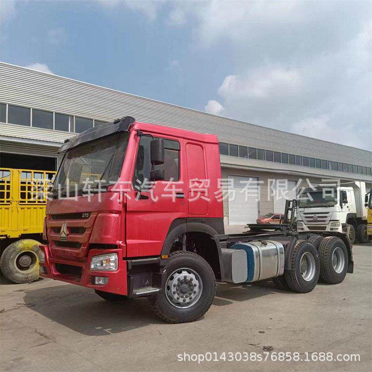 出售出口牵引车头豪沃双驱牵引车375马力运输货车头非洲使用