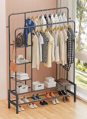 晾衣架落地衣帽架室内简约落地衣架家用卧室挂衣架简易凉衣服架子