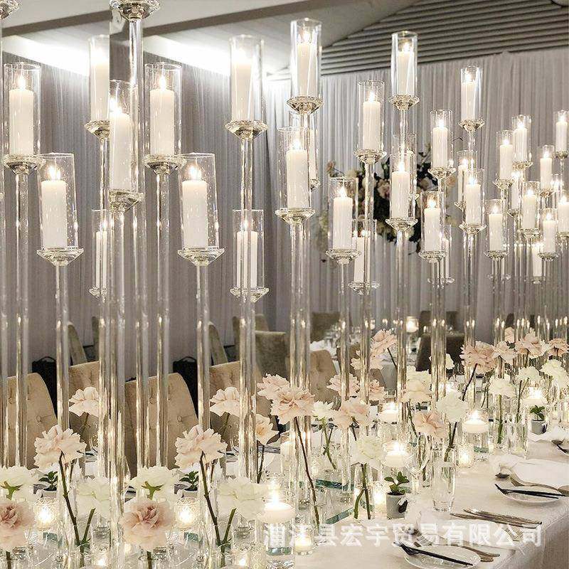 简约现代10头水晶玻璃烛台婚庆道具摆件样板间装饰拆卸水晶烛台,纺织面料/辅料/配套,纺织机械配件,淘宝优惠券,粉丝福利购,淘宝优惠卷