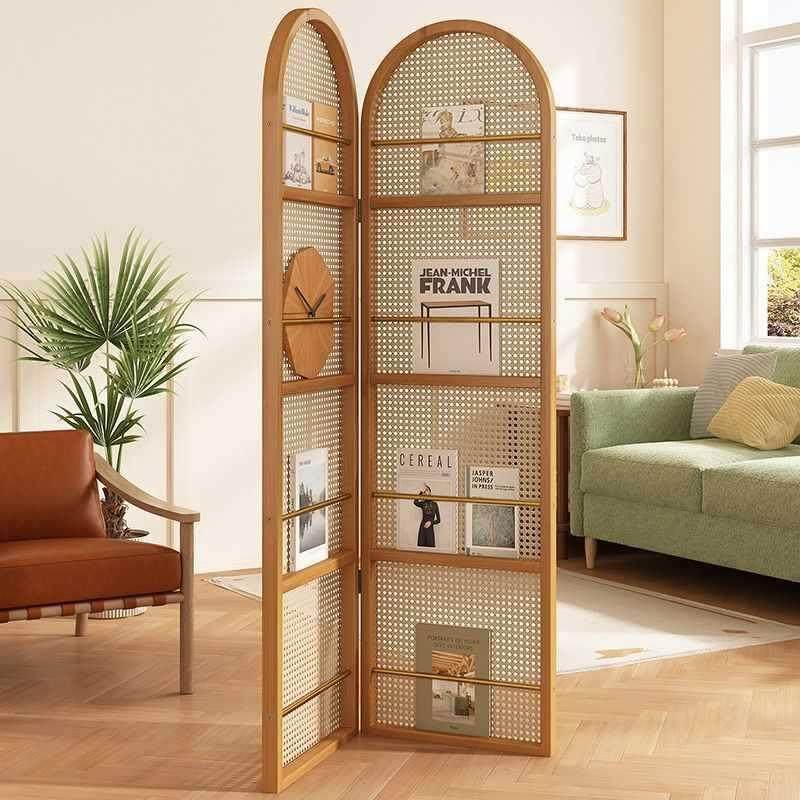 复古藤编屏风隔断小户型家用客厅可折叠遮挡入户玄关简约杂志书架,纺织面料/辅料/配套,纺织机械配件,淘宝优惠券,粉丝福利购,淘宝优惠卷