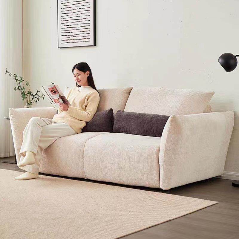 北欧高端沙发床可折叠多功能两用带床垫客厅书房小户型轻奢奶油风