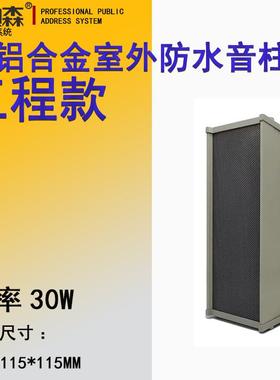 朗迪森公共广播30W铝深灰色室外防水室外工程广场操场防水音柱