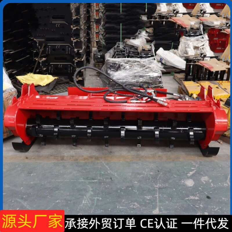 出口加拿大滑移装载机属具压实轮封闭清扫机货叉装载机铲车配件