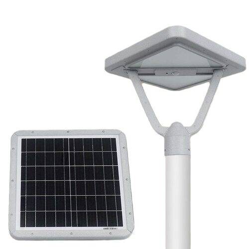 成品加工LED户外太阳能庭院灯外壳套件30W方形太阳能庭院灯头外壳