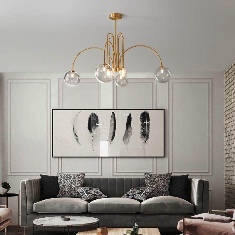 北欧风格灯具现代简约大气家用客厅灯卧室灯创意个性网红魔豆吊灯