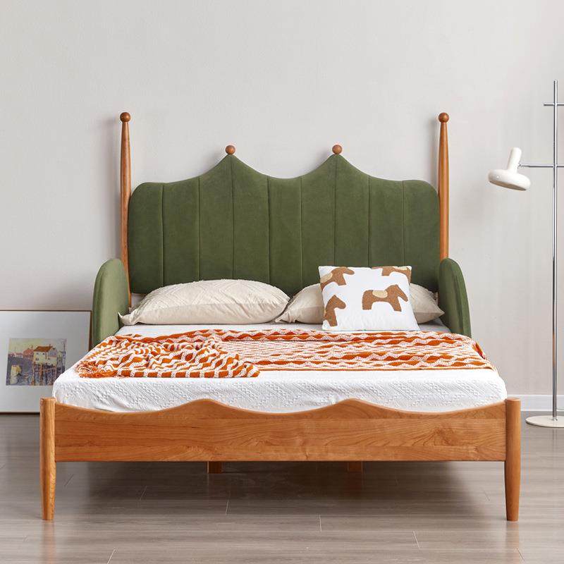 北美樱桃木原木软包床现代简约黑胡桃木实木卧室小户型儿童单人床,纺织面料/辅料/配套,纺织机械配件,淘宝优惠券,粉丝福利购,淘宝优惠卷