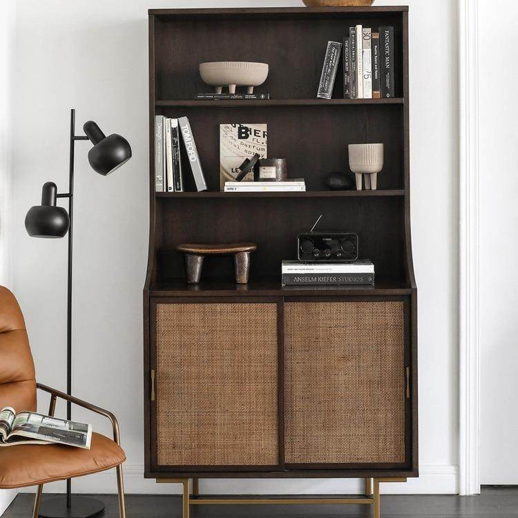 北欧藤编餐边柜实木日式多功能家用收纳储物高柜一体靠墙茶水柜,收纳整理,烫衣板及配件,淘宝优惠券,粉丝福利购,淘宝优惠卷