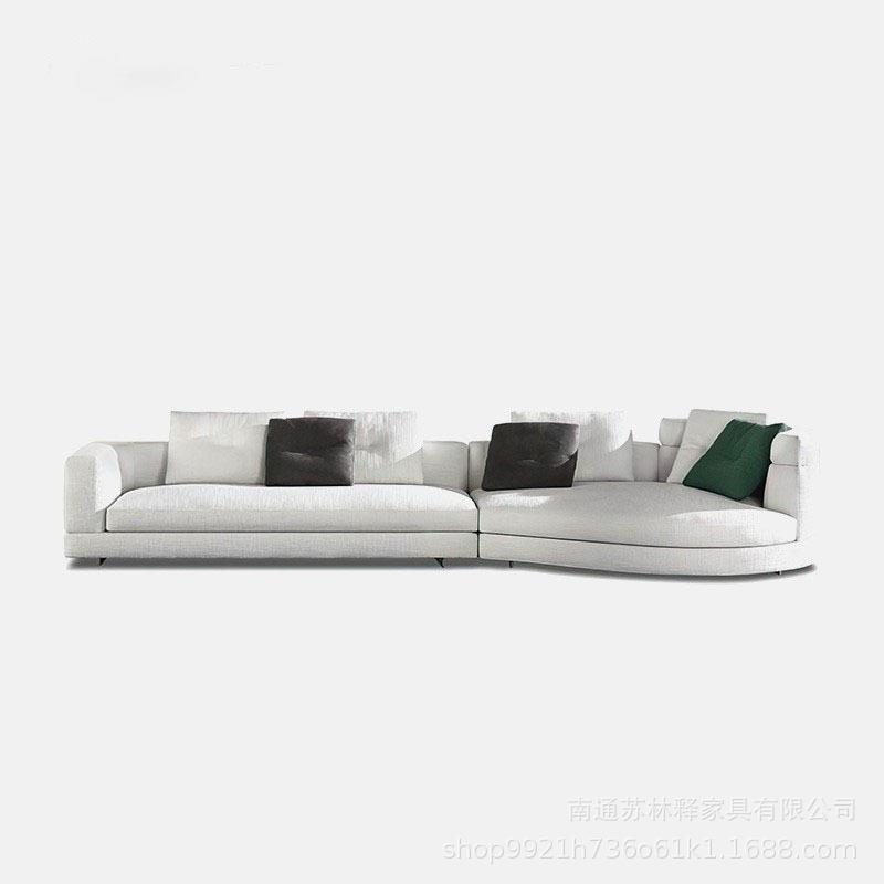 意式极简大户型沙发真皮现代简约转角家具组合康纳利大平层布艺