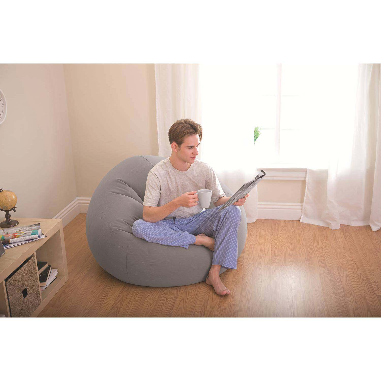 INTEX68579卧室阳台小沙发豆袋躺椅床折叠充气椅子单人懒人沙发