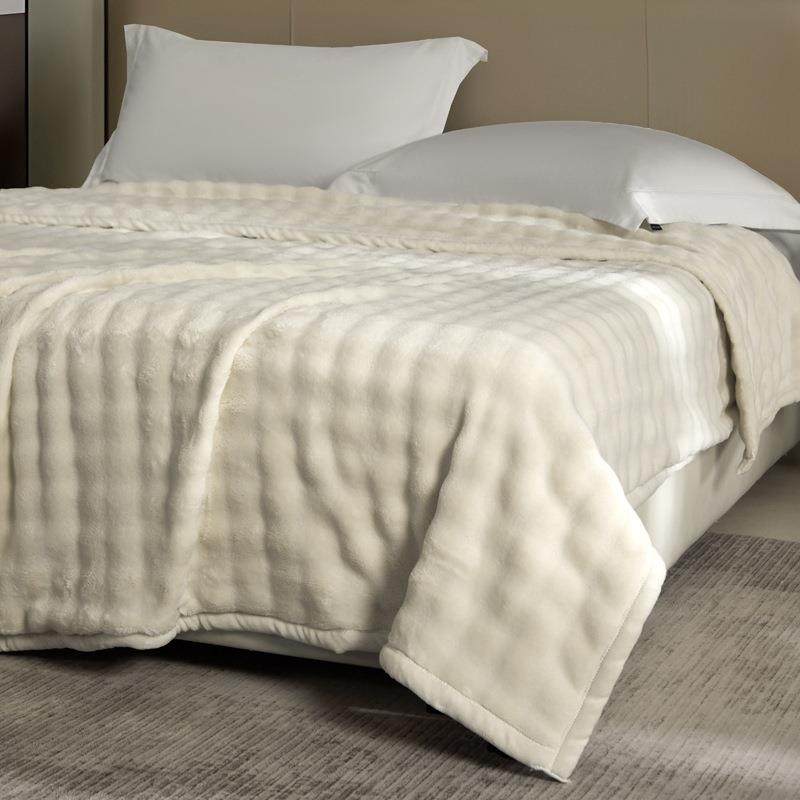 新款简约风舒适亲肤大泡泡兔毛绒多用途毛毯可盐可甜毯子沙发盖毯,农用物资,其他肥料,淘宝优惠券,粉丝福利购,淘宝优惠卷