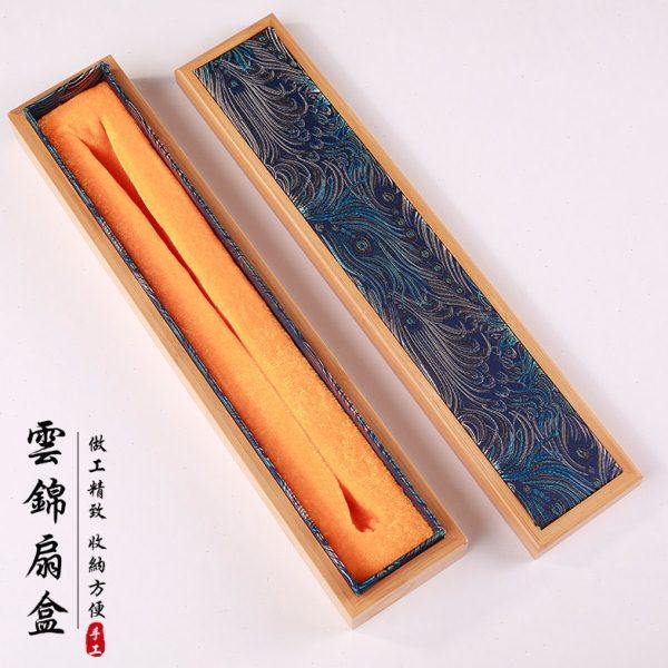 高档扇盒楠竹云锦文玩折扇收纳盒复古礼品扇子盒手工精致收藏可用,文具电教/文化用品/商务用品,文房四宝,淘宝优惠券,粉丝福利购,淘宝优惠卷