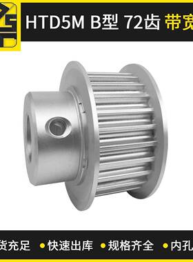 同步轮HTD5MBF型72齿带宽15机械设备传动不锈钢同步带轮