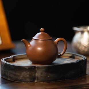 伯俊潘壶|茗泉高致文人段泥160ml曾黎精工紫砂壶