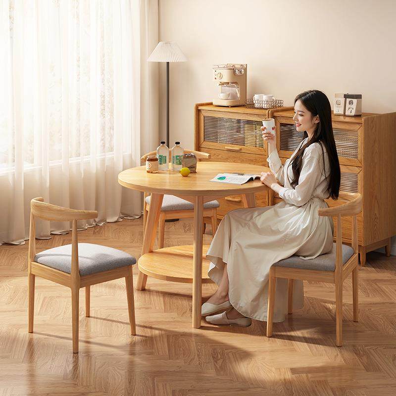 小圆桌实木餐桌家用小户型简约吃饭桌子餐饮商用阳台洽谈桌椅组合,智能设备,其他智能设备,淘宝优惠券,粉丝福利购,淘宝优惠卷