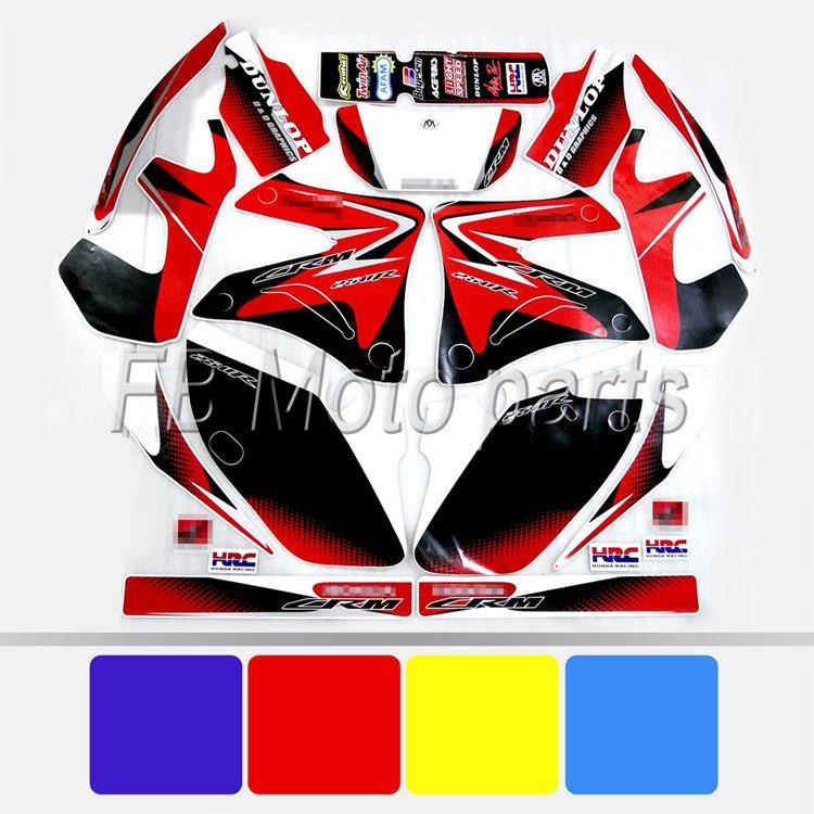CRM250R版改装全车贴花适用HONDA越野车CRM250贴纸贴标车标新款
