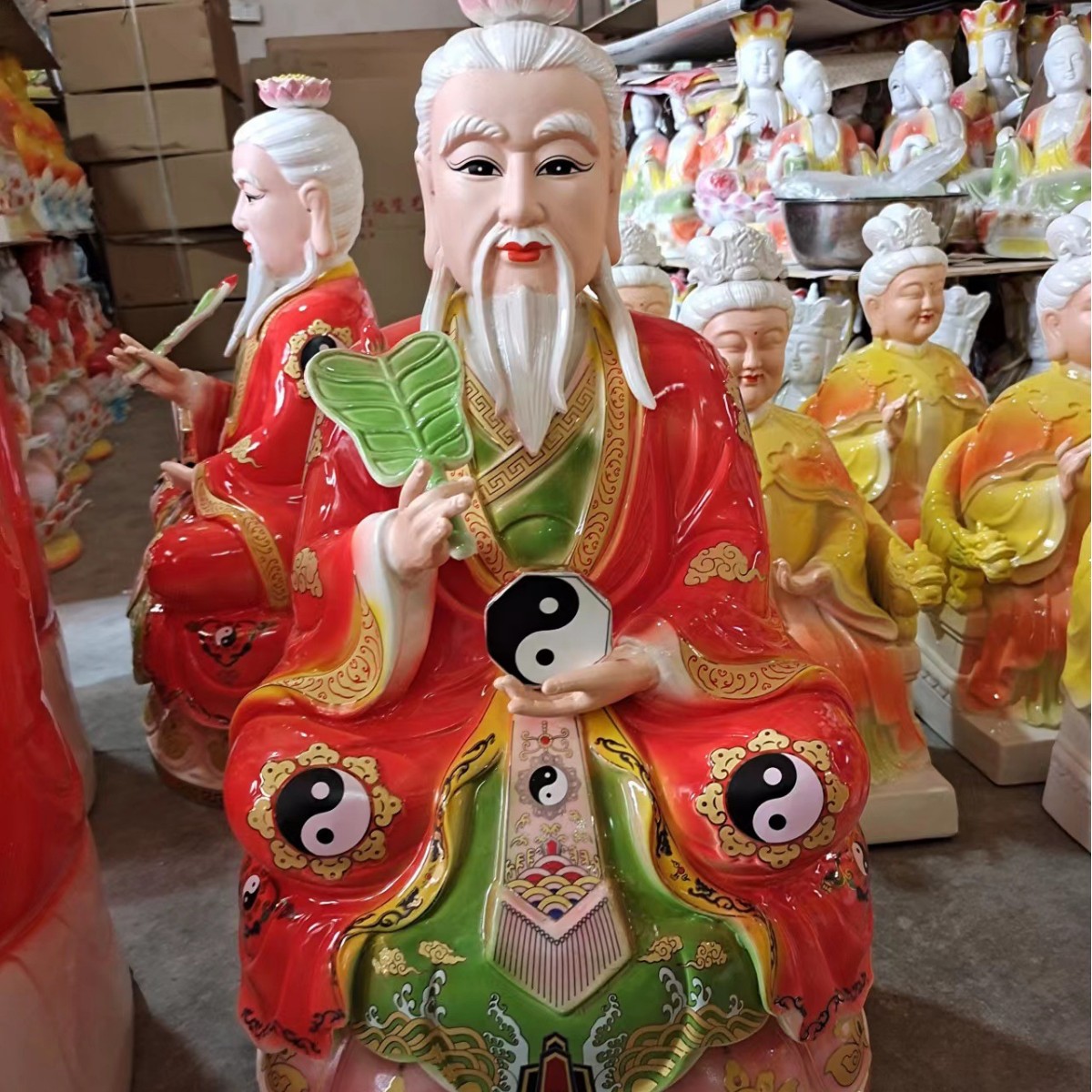 厂家批发家居摆件玉瓷太上老君