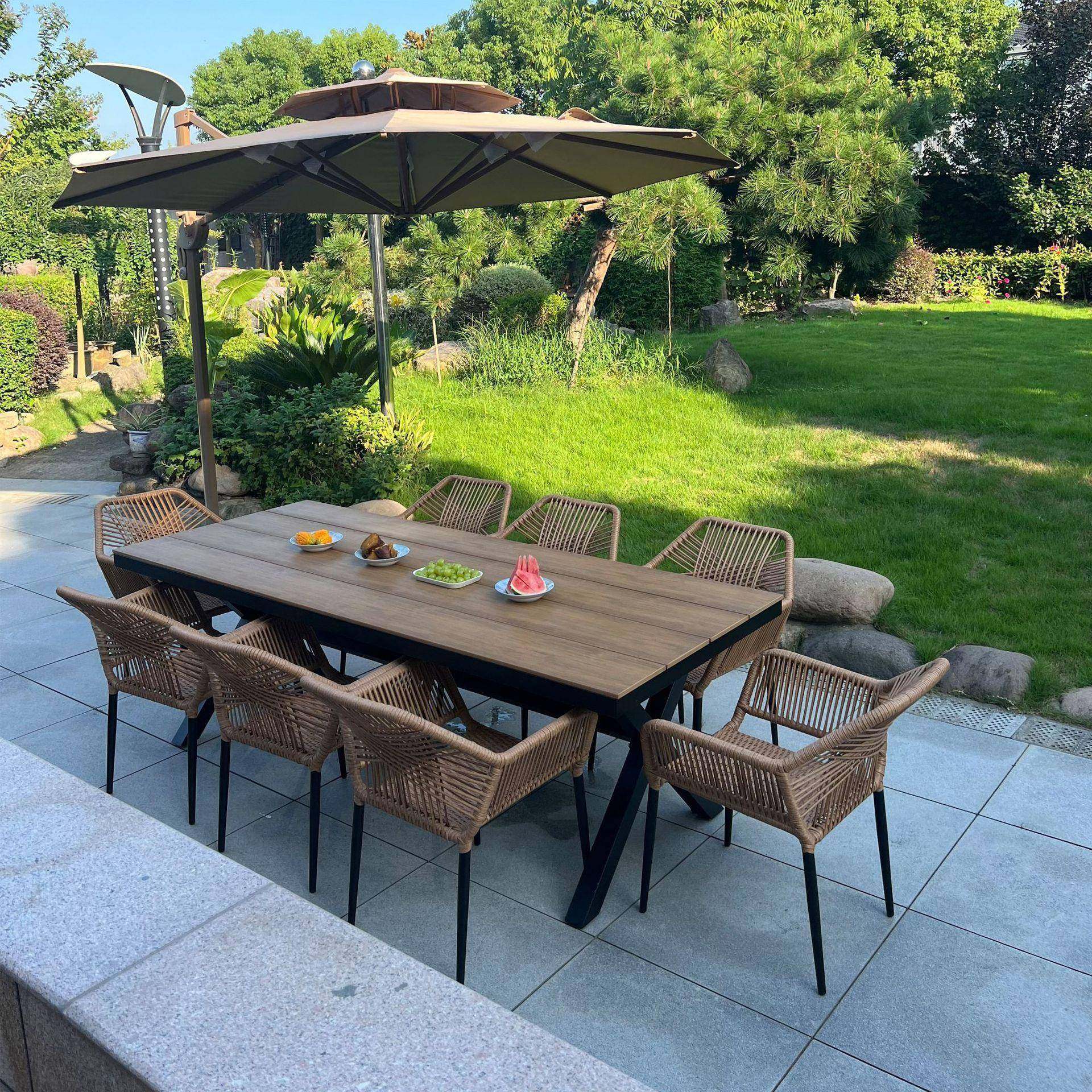 户外桌椅带伞组合庭院室外藤编桌椅三件套露天阳台休闲花园藤椅,纺织面料/辅料/配套,纺织机械配件,淘宝优惠券,粉丝福利购,淘宝优惠卷