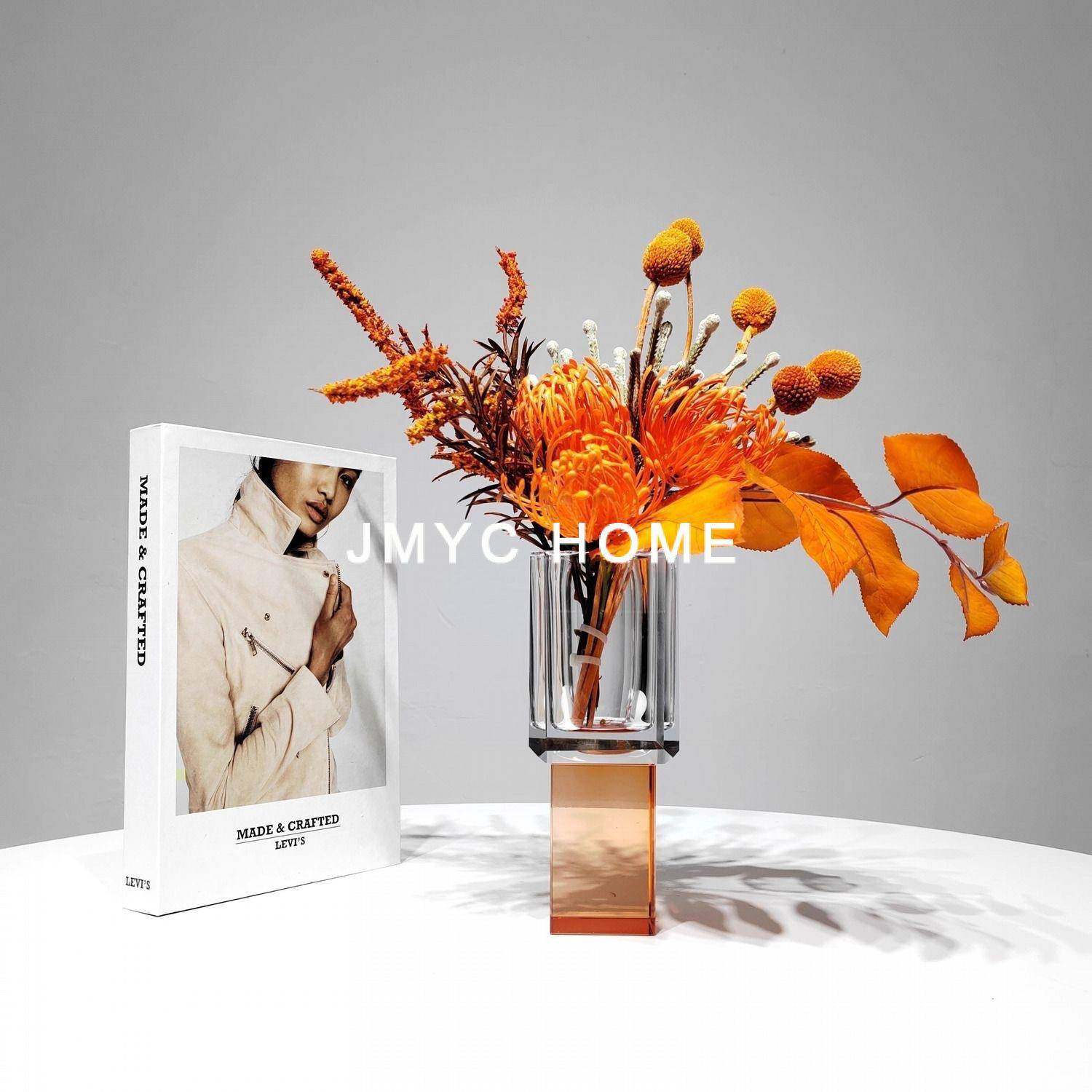 轻奢简约方形迷你花瓶摆件酒店卫生间床头柜餐厅摆放艺术品插花器