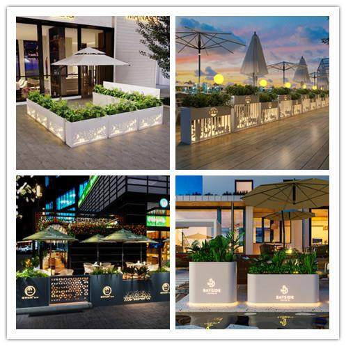 户外不锈钢发光花箱组合镀锌板花槽铁艺花坛售楼部商业街隔断花架,纺织面料/辅料/配套,纺织机械配件,淘宝优惠券,粉丝福利购,淘宝优惠卷