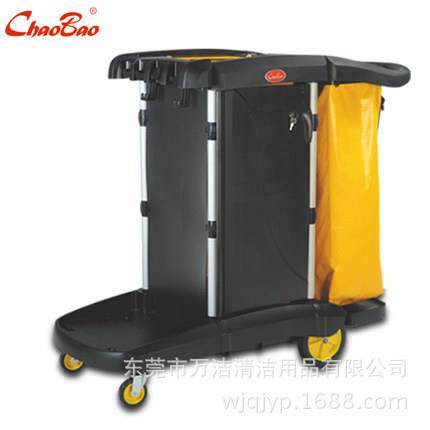 超宝D-011-2C多用途清洁手推车服务收纳车清扫卫生垃圾车
